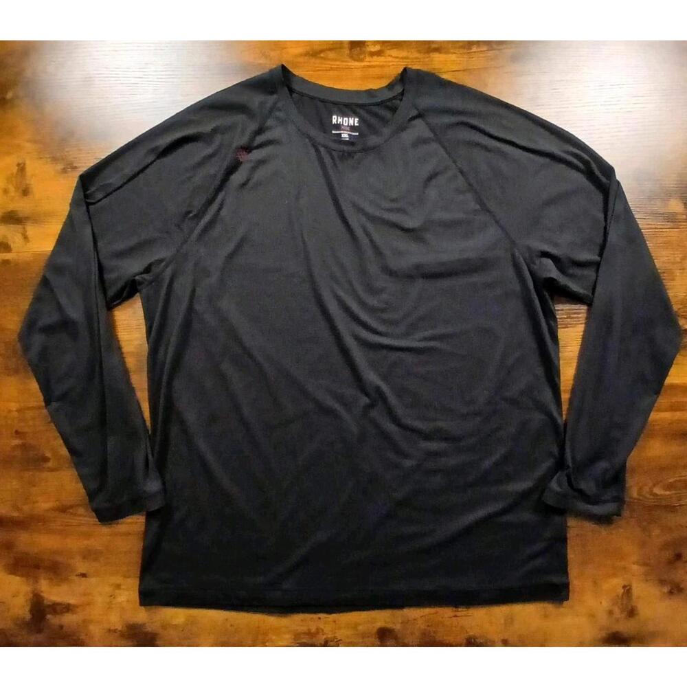 RHONE‎ Shirt Mens Long Sleeve 2XL Black Performance Stretch